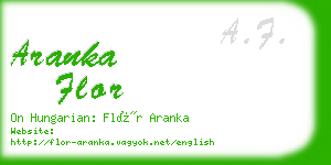 aranka flor business card
